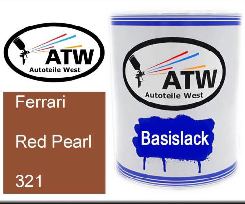 Ferrari, Red Pearl, 321: 1L Lackdose, von ATW Autoteile West.